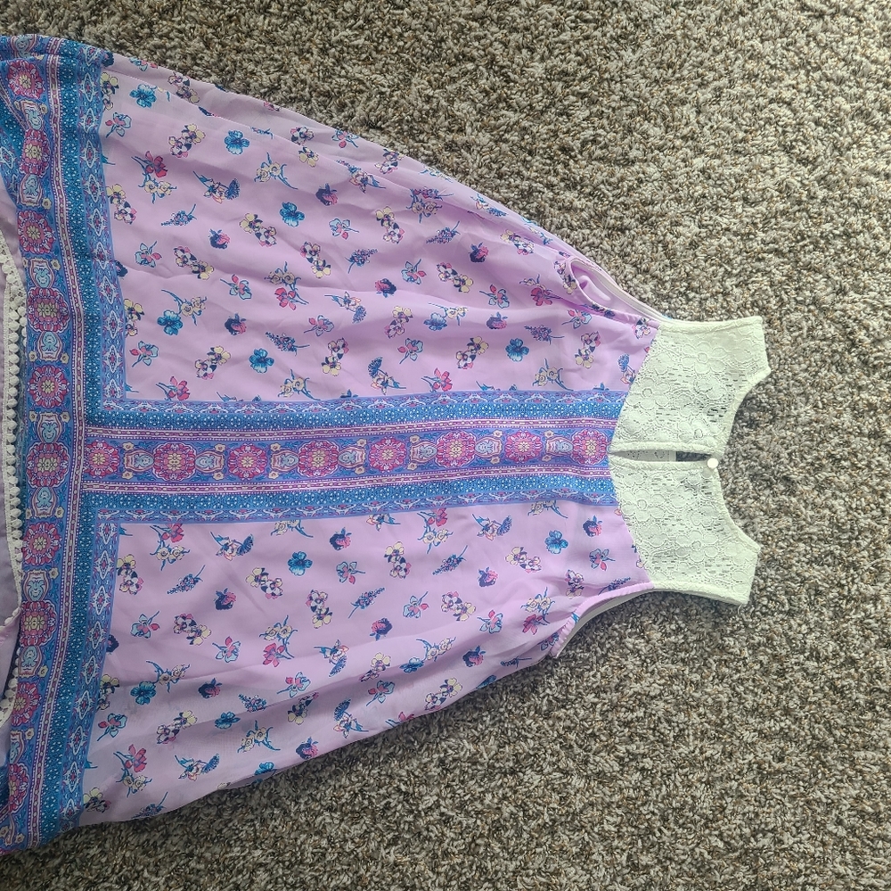 Pink & Violet Girls Dress Large 10/12